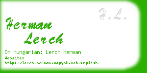 herman lerch business card